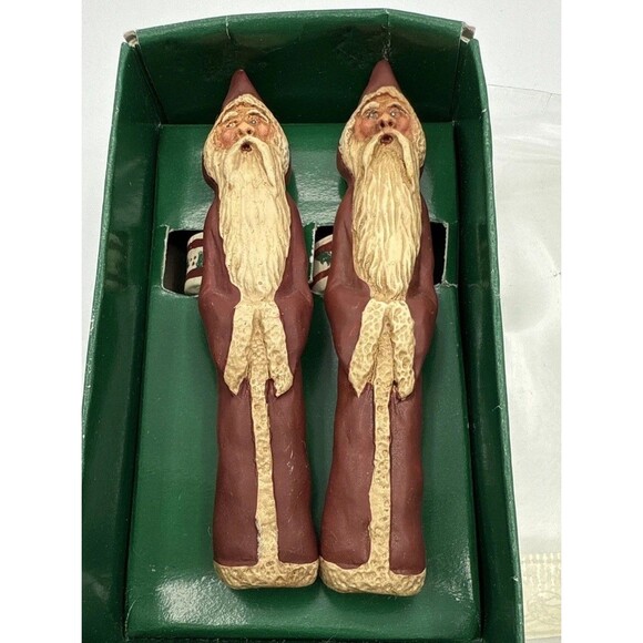 Vtg Kurt S Adler Santa Taper Candle Rings Old World Christmas Rare Set Unique 4" - Picture 6 of 12